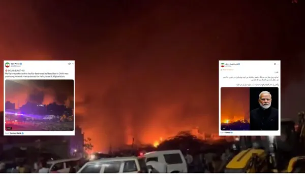Massive fire at joint India-Israel drone manufacturing facility in Uttam Nagar? Pakistani bots peddle fake news