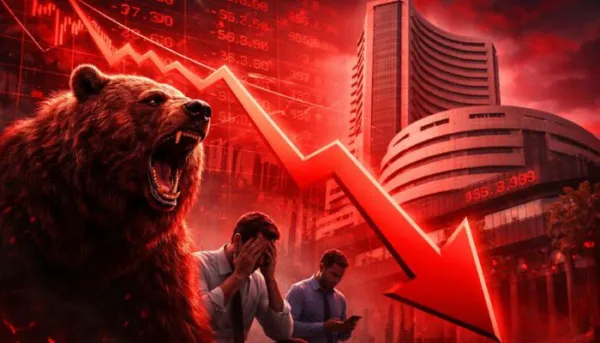 Share Market Crash: સપ્તાહના છેલ્લા દિવસે શેરબજારમાં કડાકો, સેન્સેક્સ 1100 પોઈન્ટ તૂટ્યો, નિફ્ટી 23,550ની નીચે, રોકાણકારોના ડૂબ્યા 6 લાખ કરોડ