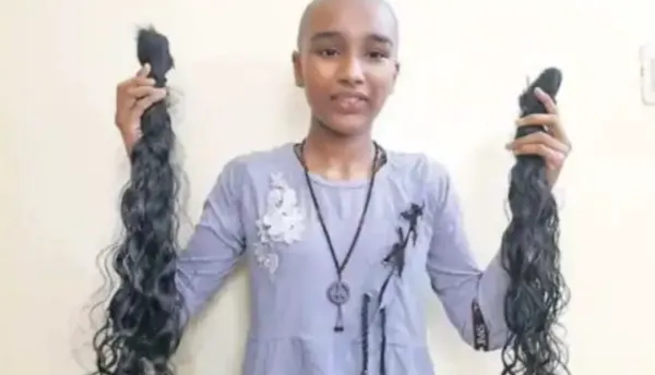 ಒಂದು ಒಳ್ಳೆಯ ಉದ್ದೇಶಕ್ಕಾಗಿ ಕೂದಲು ಕತ್ತರಿಸಿಕೊಂಡ ಆರನೇ ತರಗತಿ ವಿದ್ಯಾರ್ಥಿನಿ