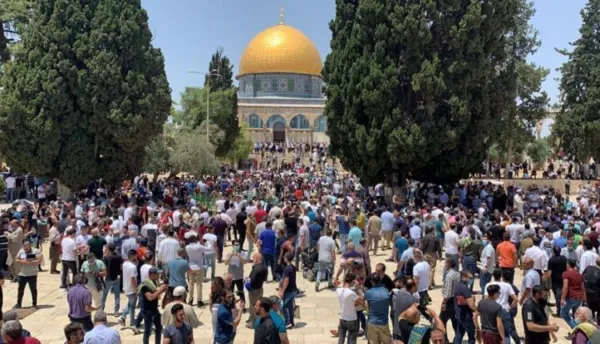 چالیس ہزار فلسطینیوں نے مسجد اقصیٰ میں نماز جمعہ ادا کی