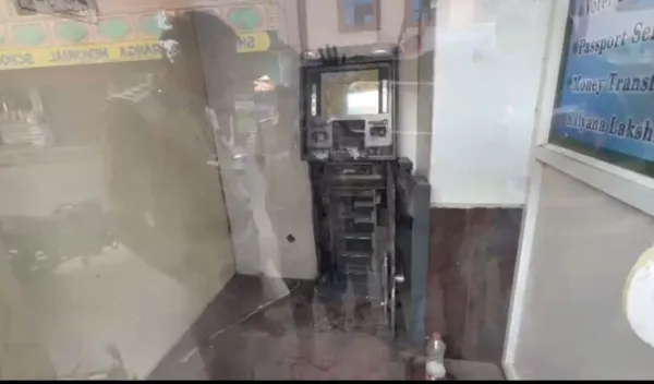 Burglars steal entire SBI ATM near Yellareddypet police station in Rajanna-Sircilla