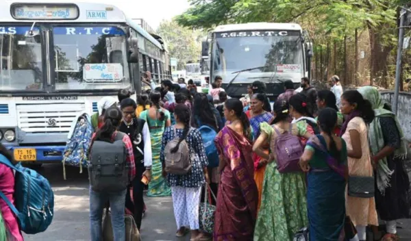 Relief for commuters as RTC buses roll out after three-day strike