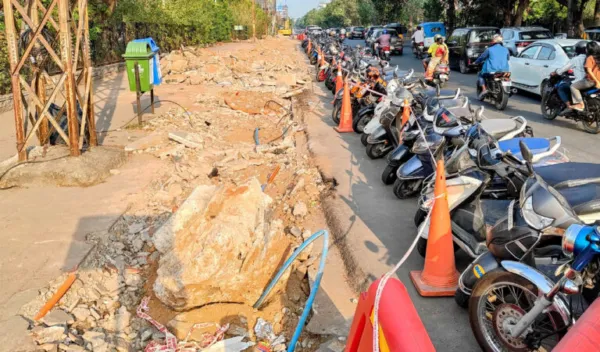 GHMC clears path for new flyover, excavation work underway near KBR Park
