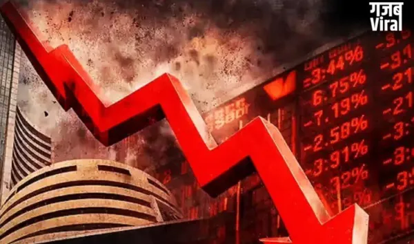 देश के शेयर बाजार में हाहाकार, सेंसेक्‍स 1000 अंक लुढ़का, 7 लाख करोड़ स्वाहा​