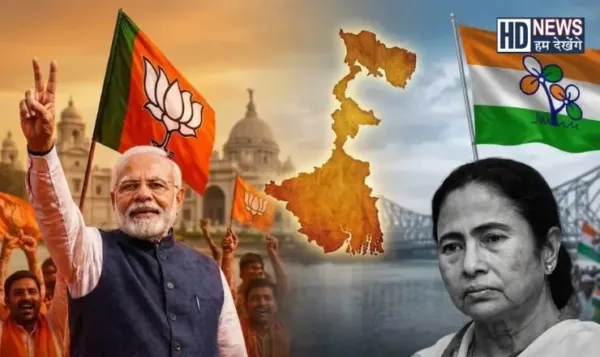 બંગાળમાં પહેલીવાર બનવા જઈ રહી છે ભાજપની સરકાર, પાર્ટી મુખ્યાલયમાં ઉજવણી શરૂ, સાંજે 6:30 વાગ્યે પહોંચશે PM મોદી
