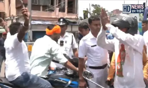 VIDEO: ભાજપના કાર્યકરોએ મમતા બેનર્જીના ઘરની બહાર ઉજવણી કરી, જય શ્રી રામના નારા લગાવ્યા