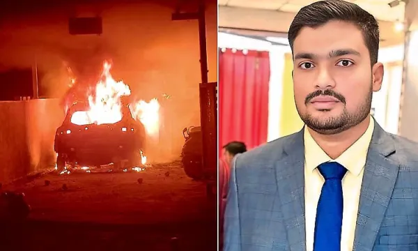 Koratagere: Car and bikes set on fire in front of house; doctor Nagabhushan arrested