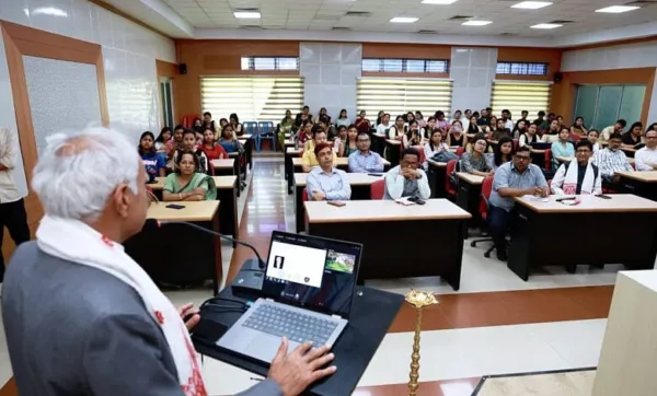 AIIMS Guwahati president delivers keynote lecture at Dibrugarh University