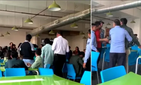 Fights erupt in the dining hall of Delhi's South Asian University for serving Non-Veg food on Mahashivratri