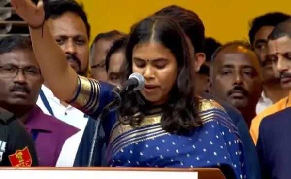 ஆரம்பமே இப்படியா..? தவெக அமைச்சர் கீர்த்தனா MLA-வாக பதவி ஏற்கவில்லை..! என்ன காரணம்..?