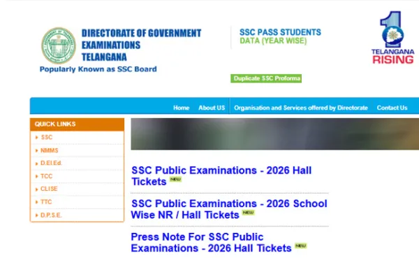 Telangana 10th Class Hall Ticket 2026 Out: Direct Link to Download