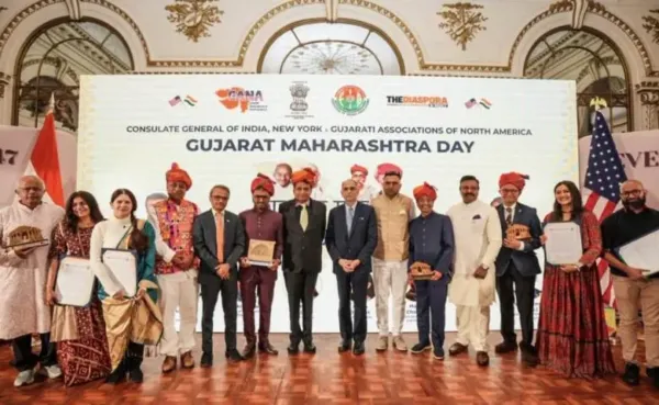 ન્યુયોર્કમાં ગુજરાત-મહારાષ્ટ્ર દિવસની ઉજવણી, સમુદાયના લોકોને સન્માનિત કરાયા