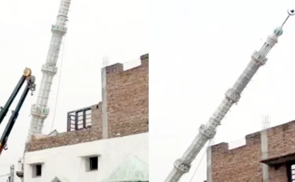 سنبھل میں مسجد کا مینار شہید ، کارروائی پر کشیدگی