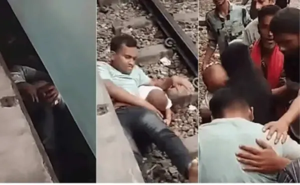 ஓடும் ரயிலில் இருந்து விழுந்த குழந்தை, அதன் மீது விழுந்த தந்தை... 8 பெட்டிகள் கடந்து சென்ற விபரீதம்... நெஞ்சை உறைய வைக்கும் வீடியோ!