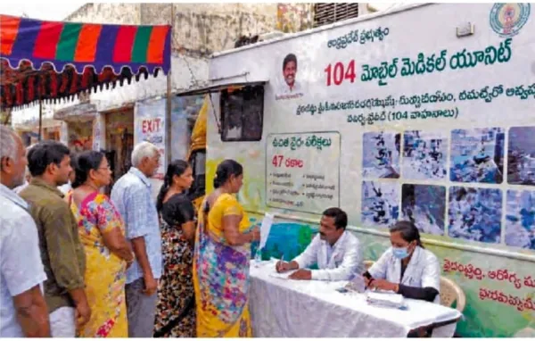104 సంచార వైద్య వాహనాల్లో 41 రకాల ఉచిత సేవలు