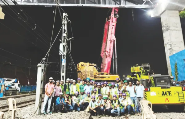 एका रात्रीत 110 टनचे तीन गर्डर उभारले, 10 तासांचा ब्लॉक आणि 110 कामगार; मेट्रो-6च्या कामातील महत्त्वाचा टप्पा पूर्ण