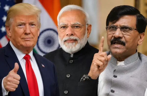 ट्रम्पनी मोदींचे कौतुक केल्याने संजय राऊतांचा थयथयाट