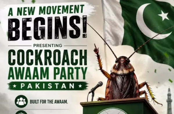 ہندوستان کی وائرل تحریک 'کاکروچ جنتا پارٹی' سے متاثر ہوکر پاکستان میں بھی 'کاکروچ پارٹیوں' کا قیام