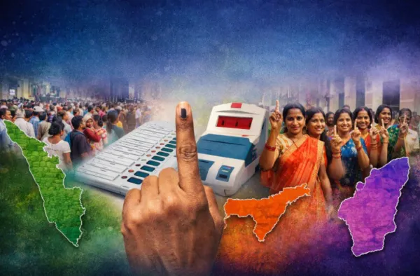 केरळ-आसाममध्ये मतदानाचा विक्रम मोडला