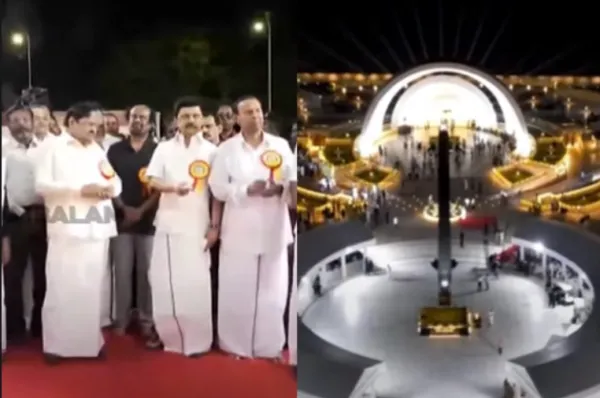 அண்ணா, கலைஞர் நினைவிடத்தை திறந்து வைத்தார் ஸ்டாலின்