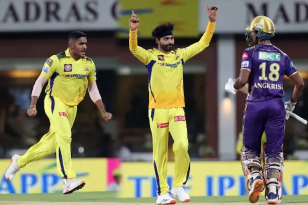 CSKvsKKR : முதல் பந்திலேயே மிரட்டிய துஷார். கேகேஆர்-ஐ மொத்தமாக சுருட்டிய ஜடேஜா