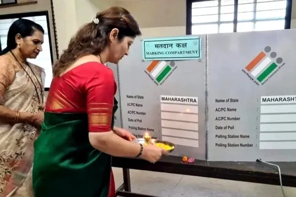 Maharashtra women's panel chief Rupali Chakankar booked for performing EVM 'pooja' in Baramati Lok Sabha constituency