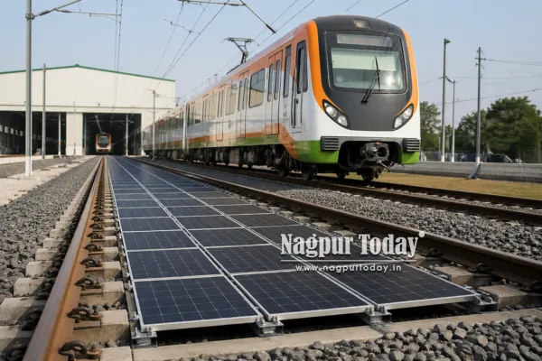 First-of-its-kind: Nagpur Metro deploys solar panels between tracks