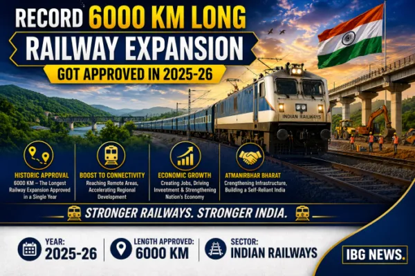 Record 6000 km long Railway Expansion got Approved in 2025-26