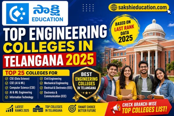 Top Engineering Colleges in Telangana 2026: CSE, AI & ML, Data Science, IT, ECE, EEE, Civil & Mechanical Branches Based on Last Rank 2025