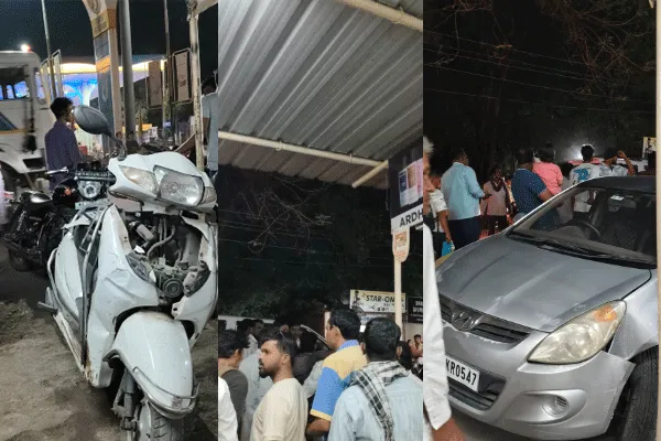 नशे में चालक का कहर: 4 वाहनों को टक्कर, 2 गंभीर घायल