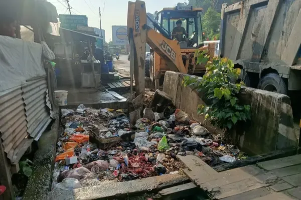 Pre-Monsoon Drain Desiltation Drive Underway Along Guwahati Bypass on NH-27