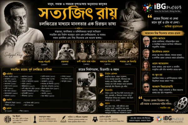 সত্যজিৎ রায়: নির্মাণভাষা, চিত্রনাট্য ও সমাজ-নির্ভর বয়ানের গভীর বিশ্লেষণ