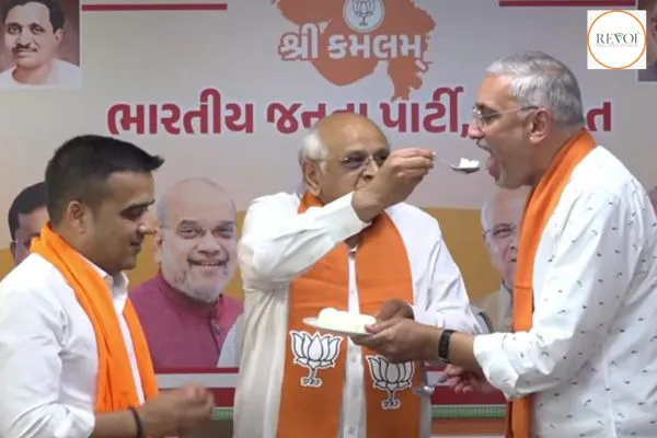 ગુજરાત ભાજપના ટોચના નેતાઓએ "રસગુલ્લા" સાથે બંગાળ વિજયને વધાવ્યો