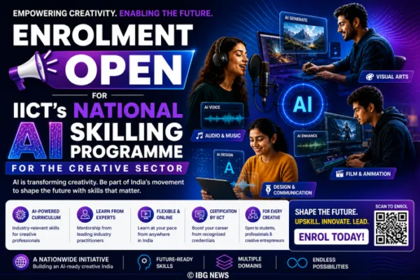 Enrolment Open for IICT's National AI Skilling Programme for the Creative Sector