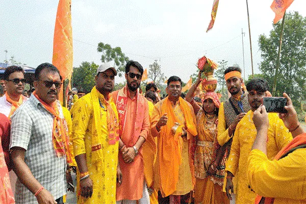Jamtara news :  हनुमान मंदिर प्राण प्रतिष्ठा महोत्सव की भव्य शुरुआत
