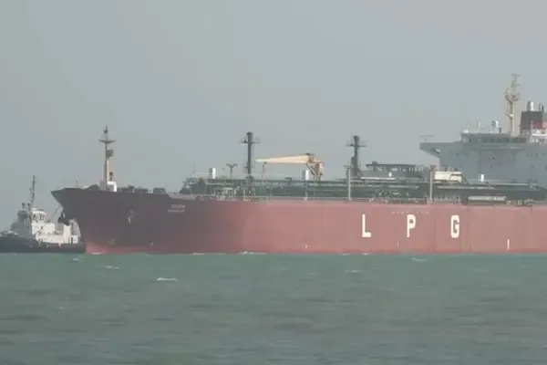 LPG Carrier Nanda Devi Arrives at Vadinar Port in Gujarat After Shivalik