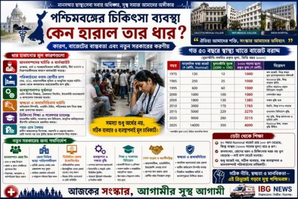 পশ্চিমবঙ্গের চিকিৎসা ব্যবস্থার অবক্ষয়: কারণ, বাজেটের বাস্তবতা এবং নতুন সরকারের করণীয়