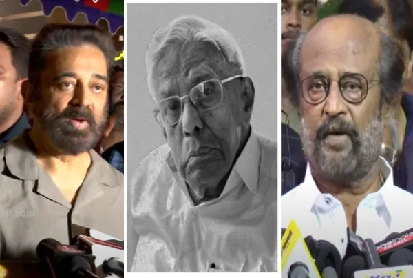 "வாழ்நாளில் அவரை மறக்கவே முடியாது" : ஆர்.எம்.வீ குறித்து ரஜினி, கமல் உருக்கம்!