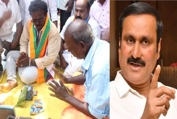 தங்கர்பச்சானுக்கு சீட்டு எடுத்துக் கொடுத்த  கிளி சோதிடர் கைது. அன்புமணி கண்டனம்!