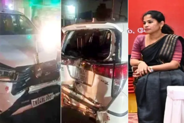 மேயர் பிரியாவின் கார் விபத்தில் சிக்கியது!