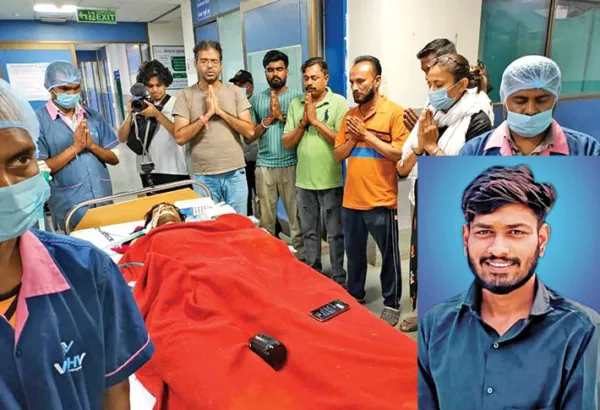 Father donates brain-dead son's organs, saves three other lives 22-yr-old Hiren Kantaria was declared brain-dead after bike accident; became Civil Hosp's 233rd organ donor after father consented to donate his liver, kidneys