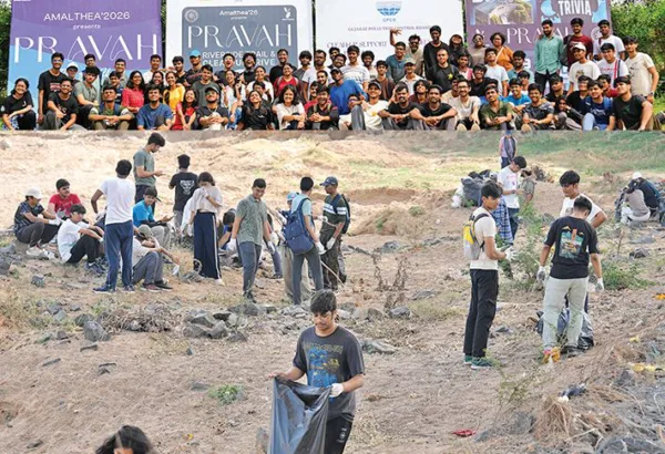 IITGN students gather to rally for a clean Riverfront