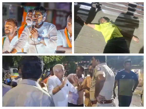 இரவு 10 மணிக்கு மேல் அண்ணாமலை பிரச்சாரம். திமுக - பாஜகவினர் மோதல்!