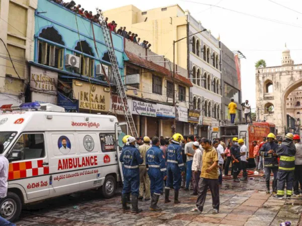 Massive Fire Accident Kills Seventeen In Hyderabad