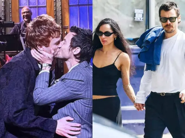 Harry Styles kisses Ben Marshall on SNL to silence queerbaiting amid Zoe Kravitz romance, but fans say 'won't believe it till he has an actual man he's with'