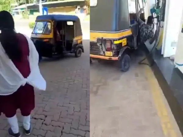 Hilarious Fail: Auto Driver 'Destroys' Petrol Pump