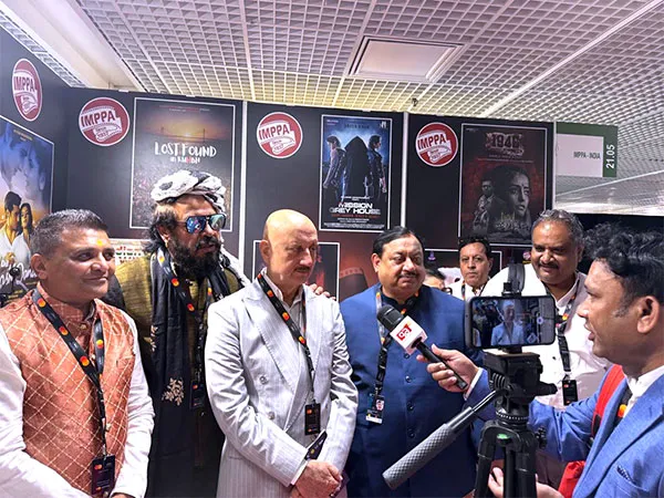 Shekhar Kapur and Anupam Kher inaugurate IMPPA stall at the 78th Cannes Film Festival 2025
