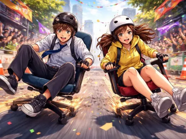 Japan's viral Grand Prix: How a bizarre office chair race became a legit sport