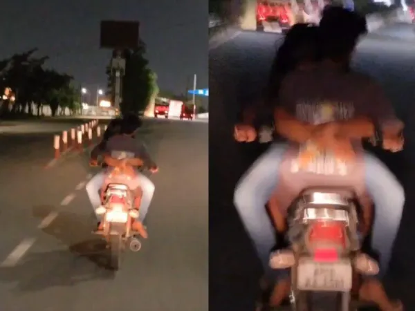 Viral: Public Romance on Bike? Hyd Couple Booked