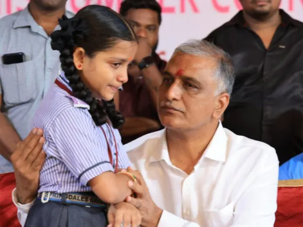 Hearing Girl Speak, Harish Rao Gets Emotional